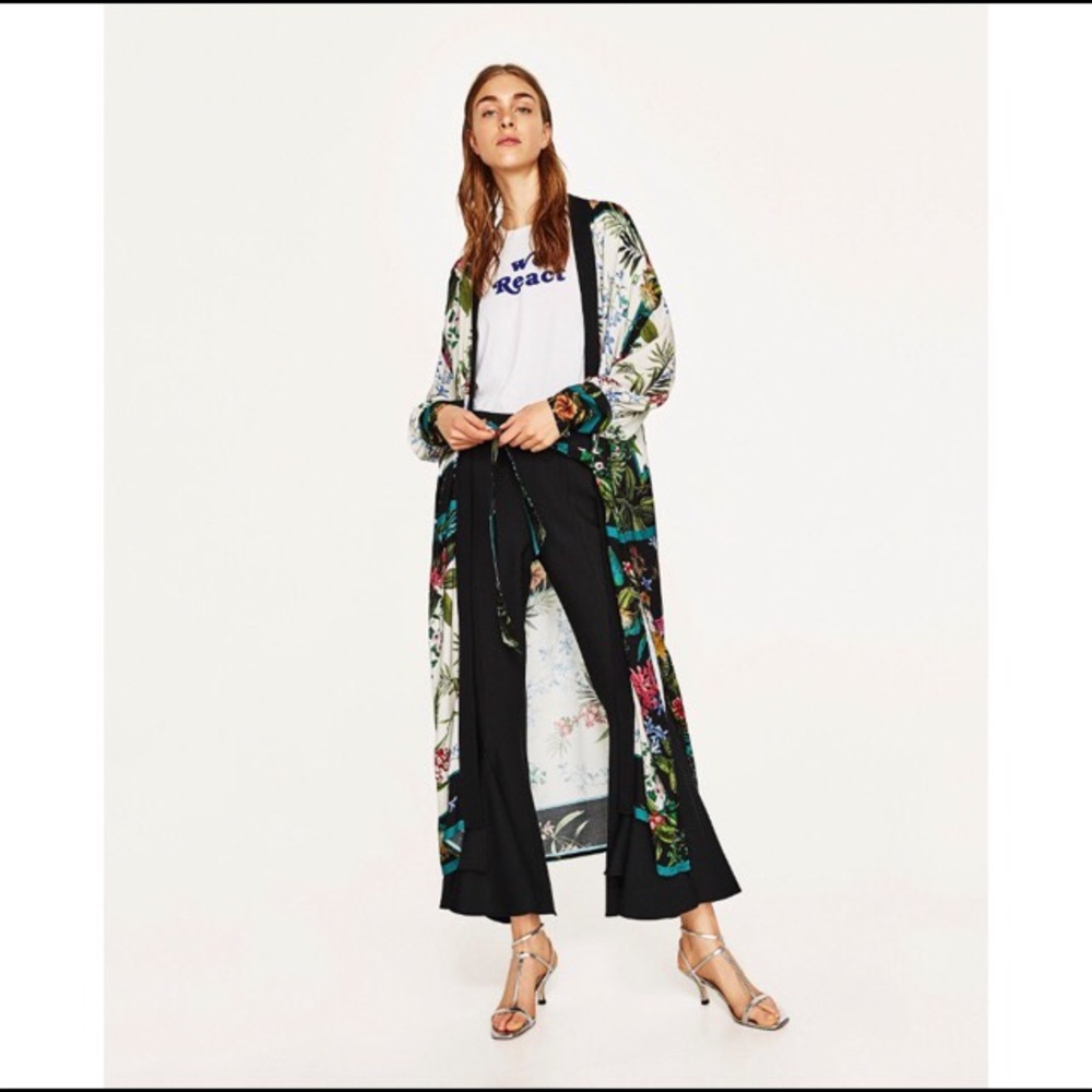 Zara Long Printed Kimono